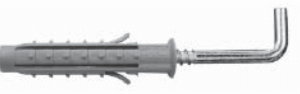 Полиэтиленовый распорный дюбель со стальным оцинкованным полукольцом для плотных материалов